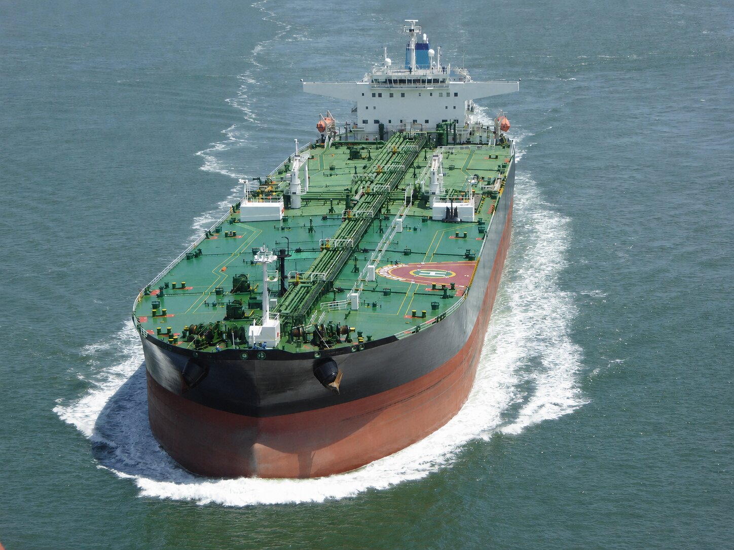Large tanker ship at sea